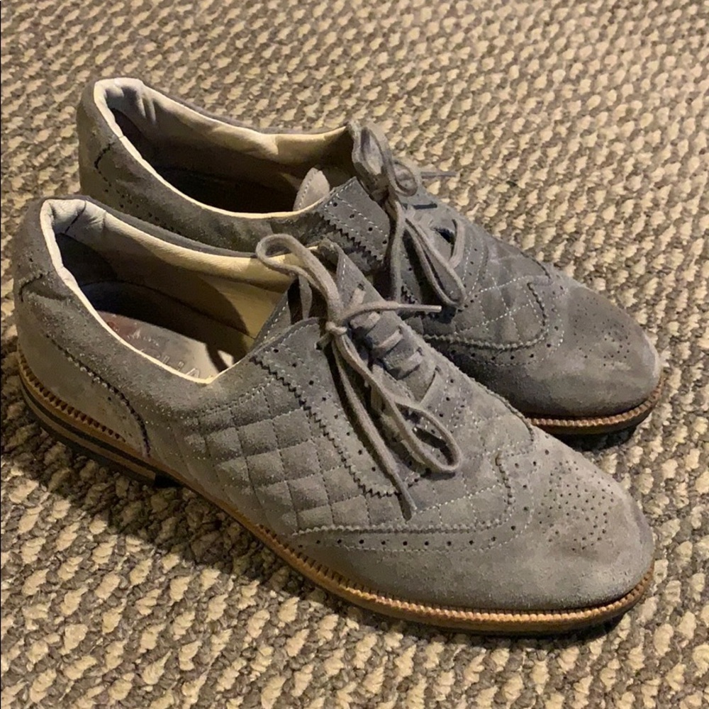 CHANEL Oxford | Grey Suede | Sizes: 38.5 - Picture 2 of 4